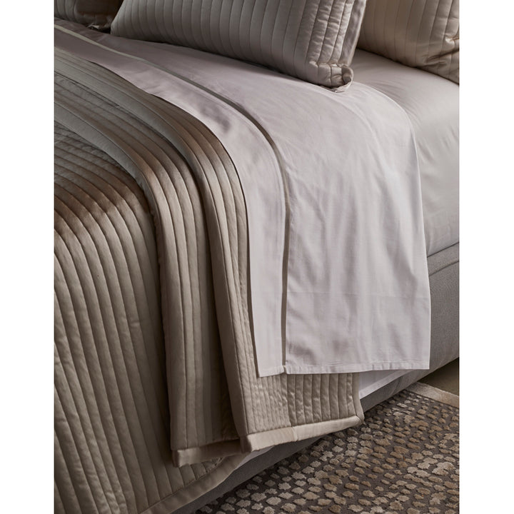 Charmeuse Channel Charcoal Queen Coverlet