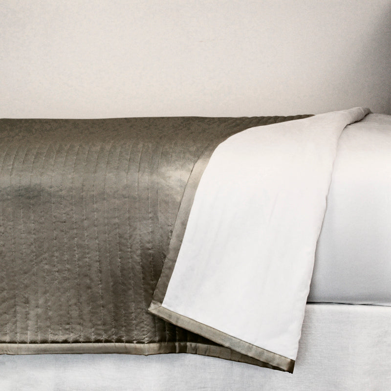 Charmeuse Channel Metal Queen Coverlet