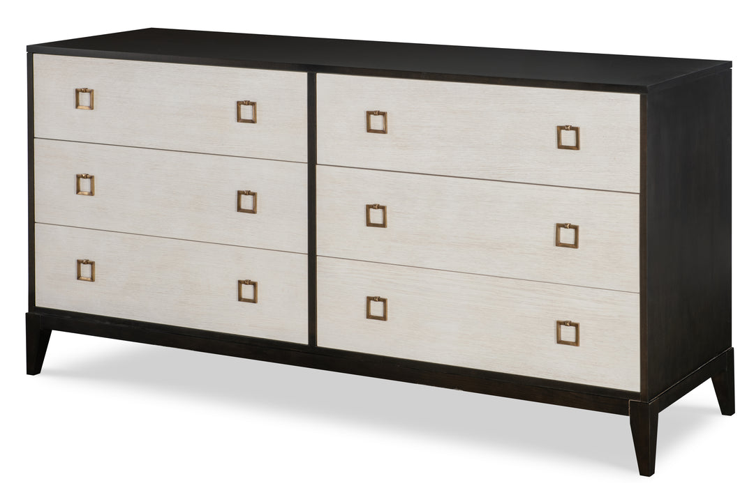 Stocked Six Drawer Low Dresser