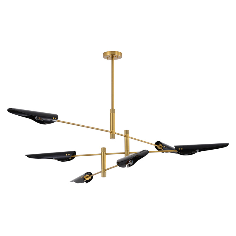 DU86C82BR Six Light Chandelier