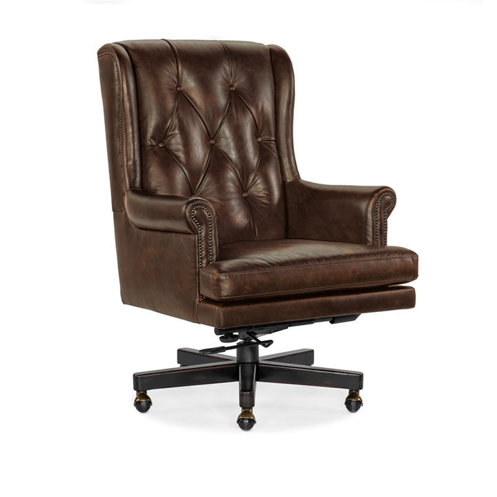 EC - Charleston Executive Swivel Tilt Chair - Dark Brown