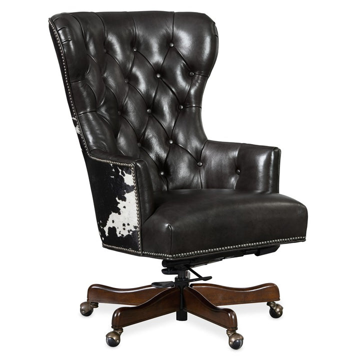 EC - Katherine Executive Swivel Tilt Chair With Black & White HOH