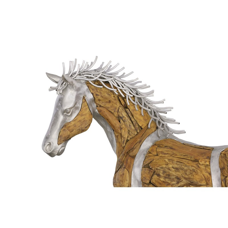 Mustang Horse Woodland Sculpture