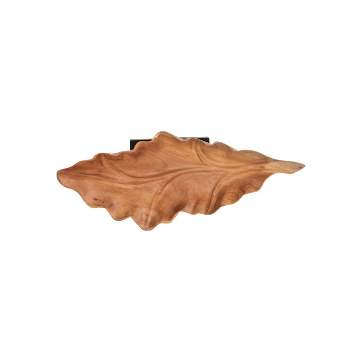Carved Leaf Sculpture on Stand