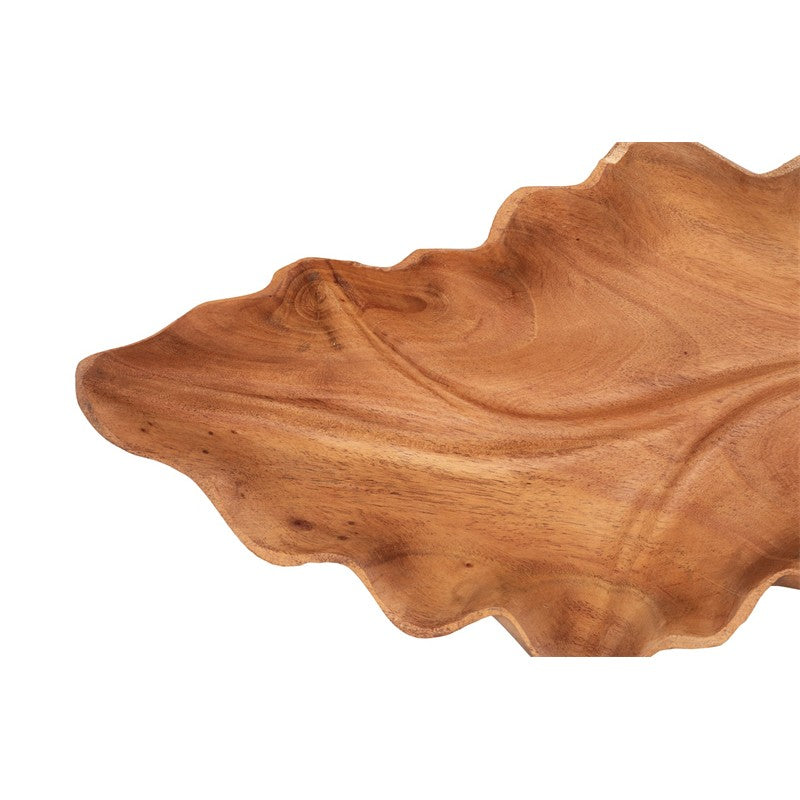 Carved Leaf Sculpture on Stand