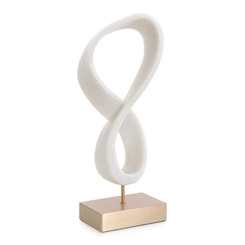 Perpetual Loop Sculpture on Brass Base