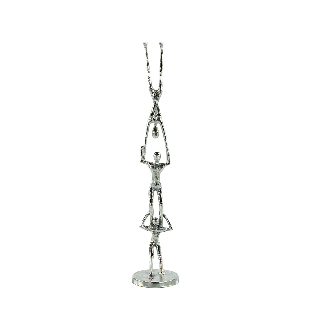 Gymnast Tower Sculpture, Small Nickel