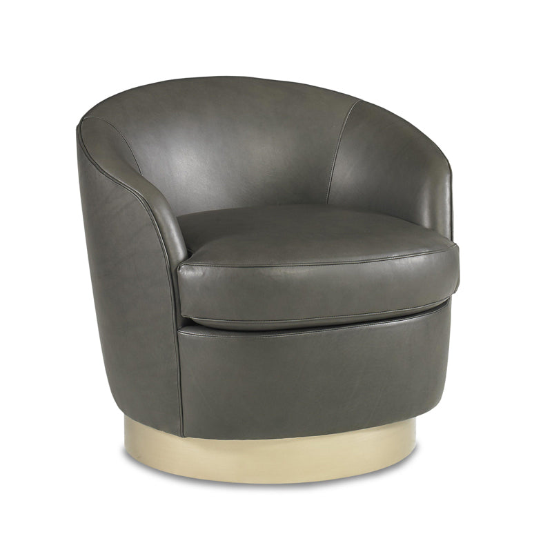 Claudia Swivel Leather Chair