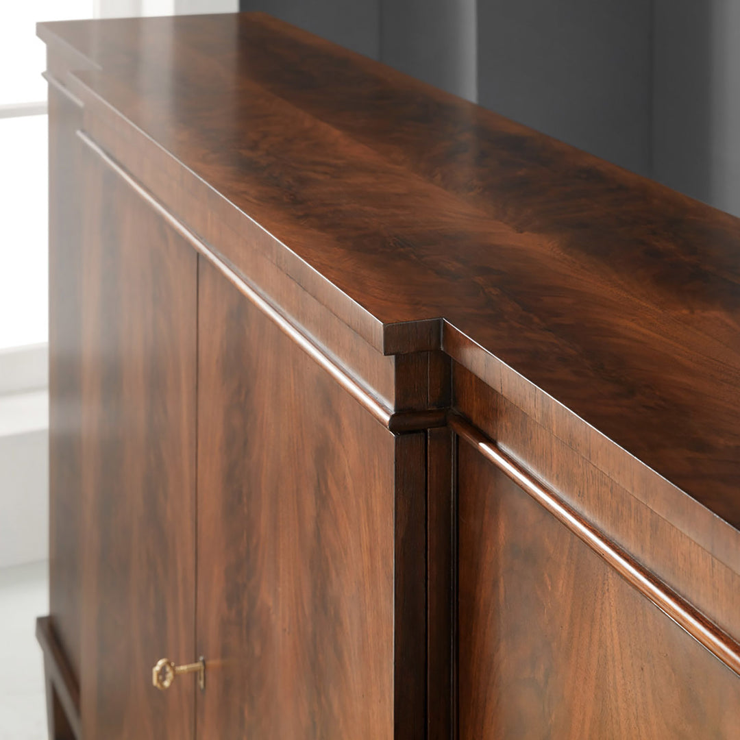 Walnut Breakfront Cabinet