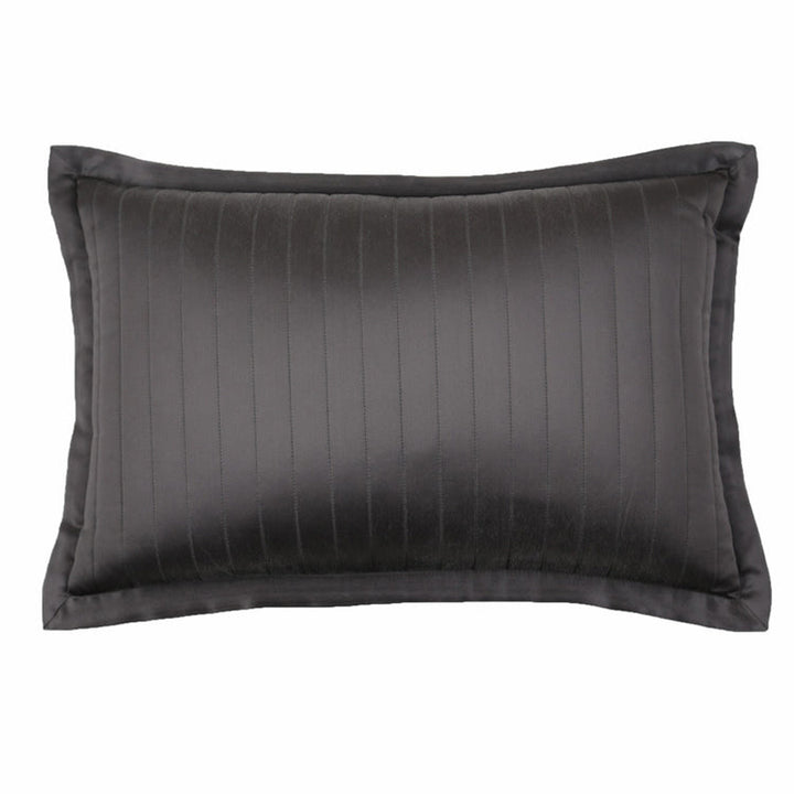 Charmeuse Channel Charcoal 36X30 Pillow