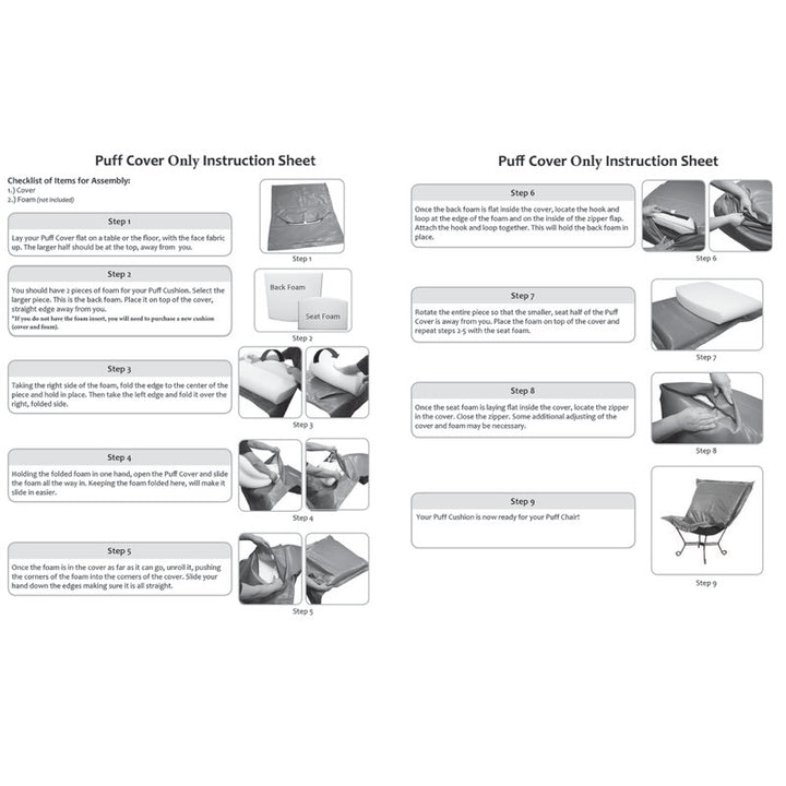 The Seascape PuffReplacement Slipcover for Chair Cushion