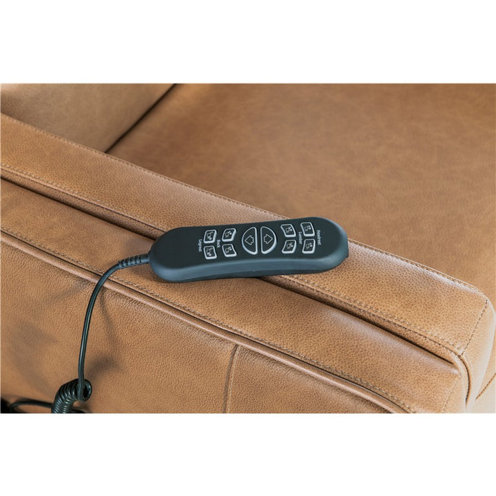 RC - Thyme Power Recliner With Power Headrest, Lumbar, And Lift - Light Brown