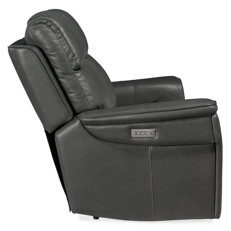 MS - Lyra Zero Gravity Power Loveseat - Dark Gray