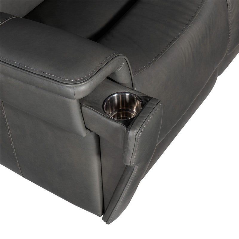 MS - Lyra Zero Gravity Power Loveseat - Dark Gray