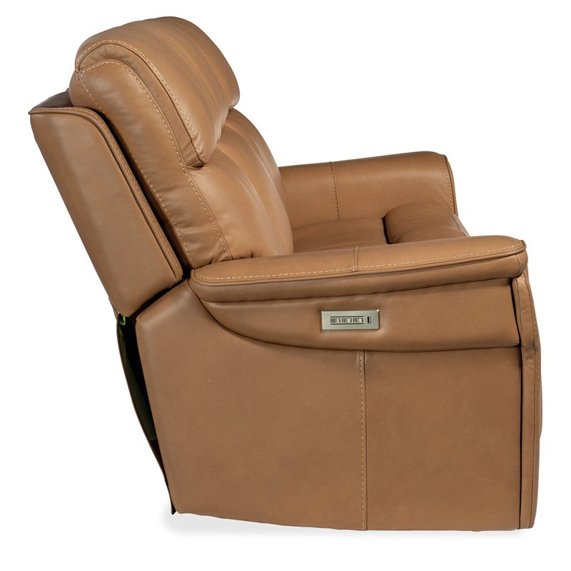 MS - Lyra Zero Gravity Power Sofa With Power Headrest - Light Brown