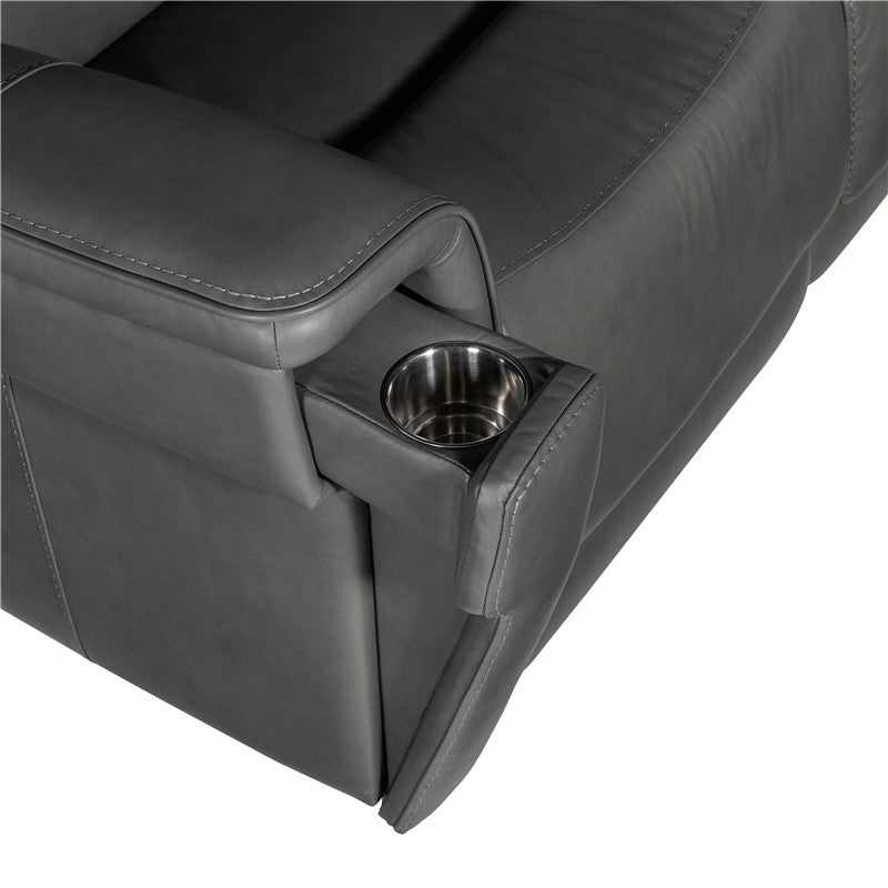 MS - Lyra Zero Gravity Power Sofa With Power Headrest - Dark Gray