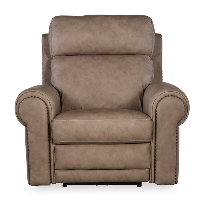 SS - Duncan Power Recliner With Power Headrest & Lumbar - Light Brown