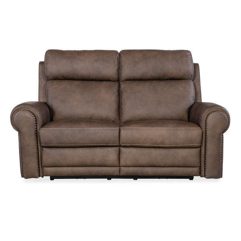 SS - Duncan Power Loveseat With Power Headrest & Lumbar - Dark Brown