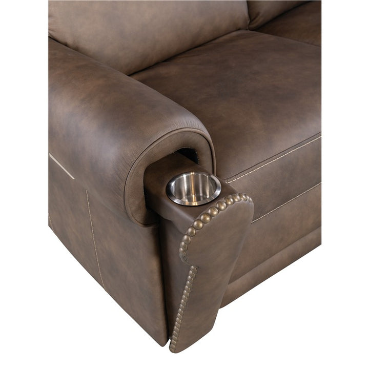 SS - Duncan Power Loveseat With Power Headrest & Lumbar - Dark Brown