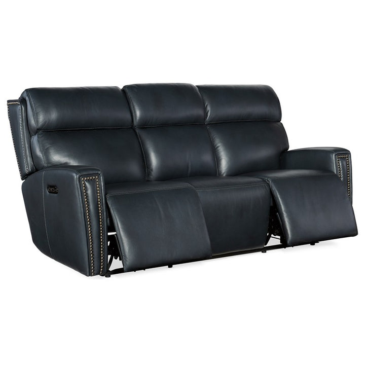 MS - Ruthe Zero Gravity Power Sofa With PH & Hidden Console - Blue