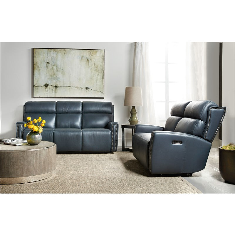 MS - Ruthe Zero Gravity Power Sofa With PH & Hidden Console - Blue