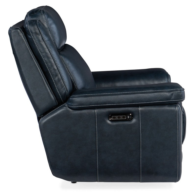 MS - Montel Lay Flat Power Recliner With Power Headrest & Lumbar