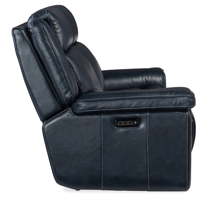 MS - Montel Lay Flat Power Loveseat With Power Headrest & Lumbar