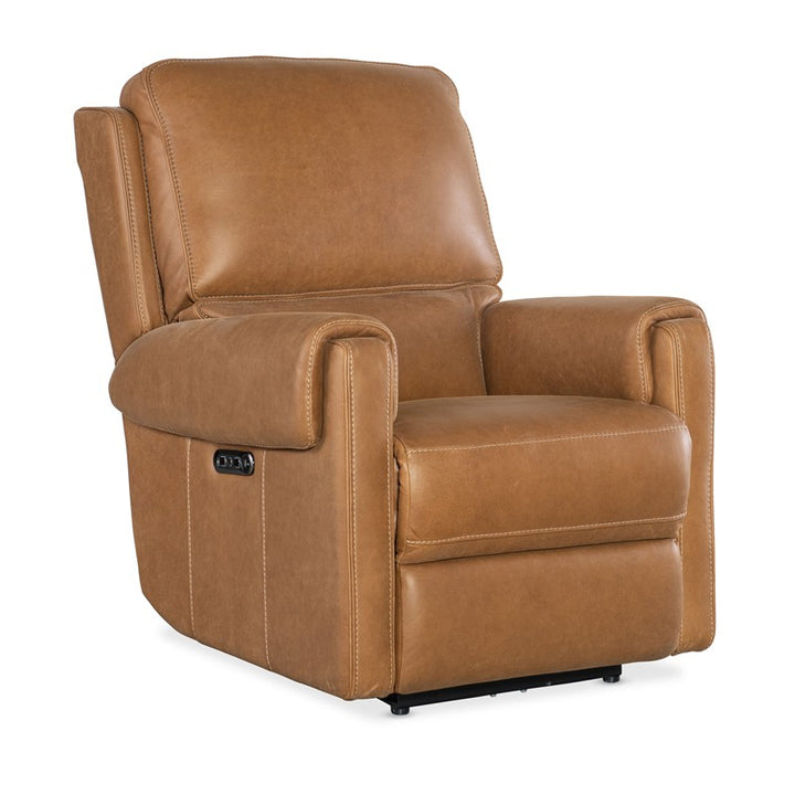 SS - Somers Power Recliner With Power Headrest - Light Brown