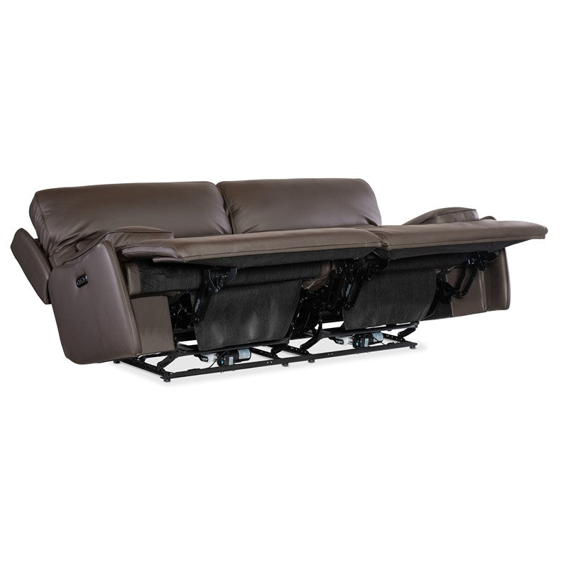 MS - Kramer Zero Gravity Power Sofa With Power Headrest - Dark Brown