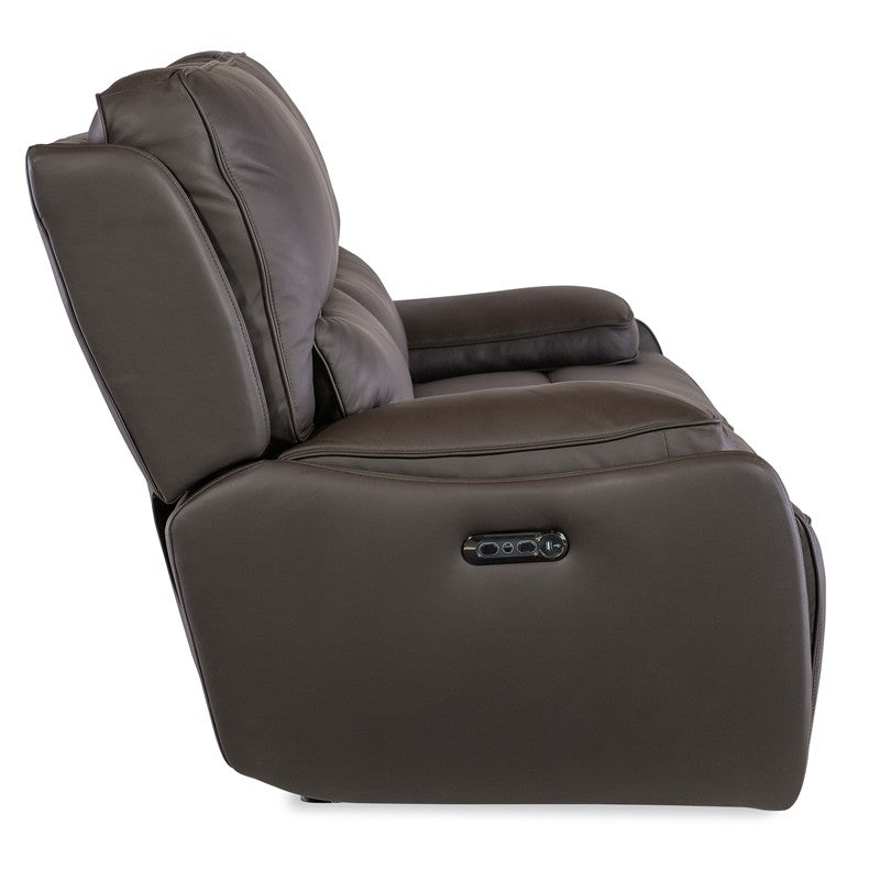 MS - Kramer Zero Gravity Power Sofa With Power Headrest - Dark Brown