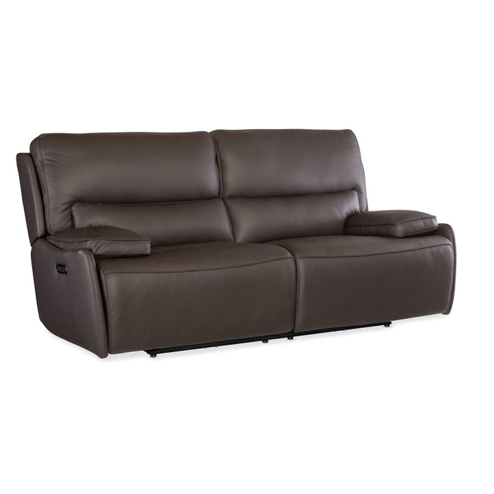 MS - Kramer Zero Gravity Power Sofa With Power Headrest - Dark Brown