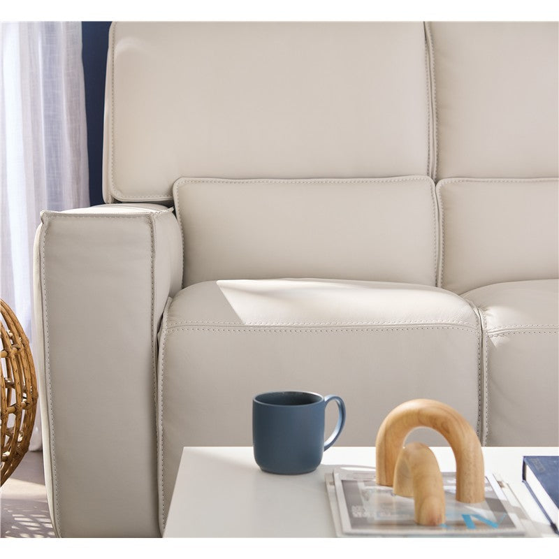 MS - Miles Zero Gravity Power Sofa With Power Headrest - White