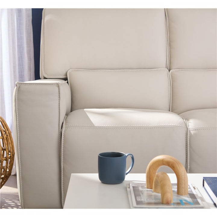 MS - Miles Zero Gravity Power Sofa With Power Headrest - White