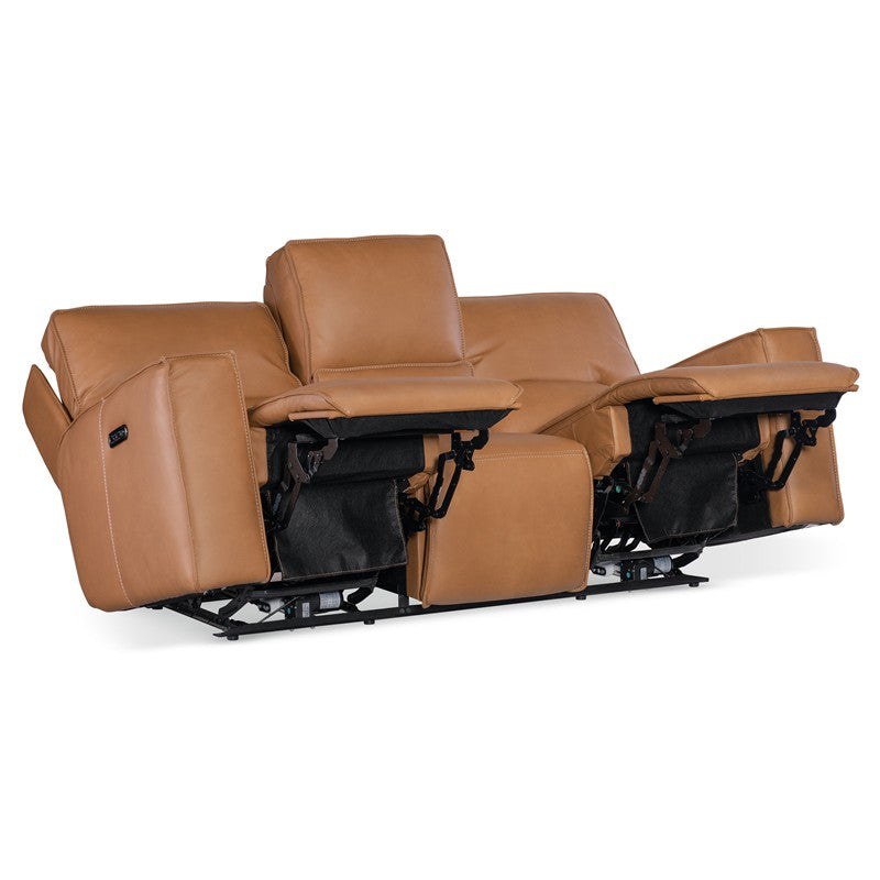 MS - Miles Zero Gravity Power Sofa With Power Headrest - Light Brown