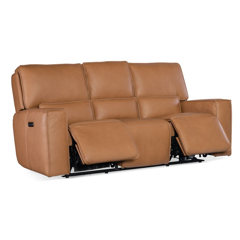 MS - Miles Zero Gravity Power Sofa With Power Headrest - Light Brown