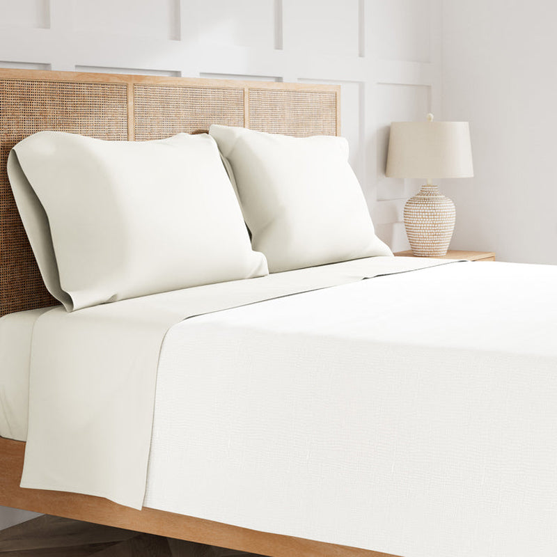 Ready To Bed 2.0 Ivory Twin Sheet Set