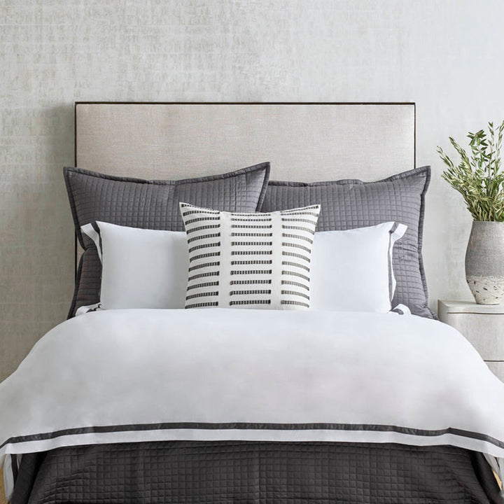 Latera White/Charcoal Padded Throw