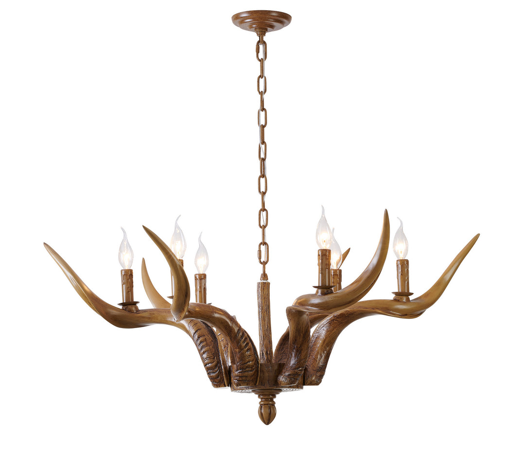 YA26C35BR Six Light Pendant